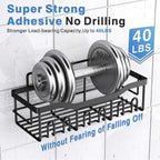 Adhesive Shower Caddy, 5 Pack Rustproof Stainless Steel Bath Organizers With Large Capacity, No Drilling Shelves for Bathroom Storage & Home Decor