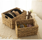 Natural Handwoven Portable Laundry Bin Basket with Carrying Handles, Household Storage for Clothes, Linens, Sheets, Toys