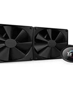 NZXT Kraken 280 - RL-KN280-B1-280mm AIO CPU Liquid Cooler - Customizable 1.54" Square LCD Display for Images, Performance Metrics and More - 2 x F140P Fans - Black