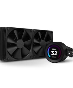 NZXT Kraken Elite 240 - RL-KN24E-B1 - 240mm AIO CPU Liquid Cooler - Customizable 2.36" LCD Display for Images, Performance Metrics and More - High-Performance Pump - 2 x F120P Fans - Black
