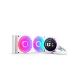 NZXT Kraken Elite 240 RGB 2024 - AIO CPU Liquid Cooler - 240mm Radiator - 2 x F120P Fans - Customizable 2.72" IPS LCD - NZXT Turbine Pump - AMD® AM5, AM4 - Intel® LGA 1851/1700, 1200/115X - White