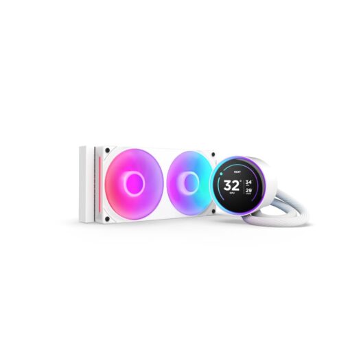 NZXT Kraken Elite 240 RGB 2024 - AIO CPU Liquid Cooler - 240mm Radiator - 2 x F120P Fans - Customizable 2.72" IPS LCD - NZXT Turbine Pump - AMD® AM5, AM4 - Intel® LGA 1851/1700, 1200/115X - White