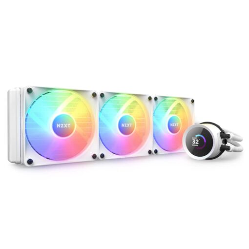 NZXT H9 Flow Dual-Chamber ATX Mid-Tower PC Gaming Case & Kraken 360 RGB - 360mm AIO CPU Liquid Cooler - RL-KR360-W1 - Image 4