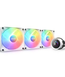 NZXT Kraken 360 RGB - 360mm AIO CPU Liquid Cooler - RL-KR360-W1 - Customizable 1.54" Square LCD Display for Images, Performance Metrics - High-Performance Pump - White