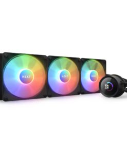 NZXT Kraken 360 RGB - 360mm AIO CPU Liquid Cooler - Customizable 1.54" Square LCD Display for Images, Performance Metrics - High-Performance Pump - 3 x F120 RGB Core Fans - Black