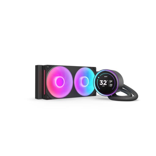 NZXT Kraken Elite 240 RGB 2024 - AIO CPU Liquid Cooler - 240mm Radiator - F240 RGB Core Fan - Customizable 2.72" IPS LCD - NZXT Turbine Pump - AMD® AM5, AM4 - Intel® LGA 1851/1700, 1200/115X - Black