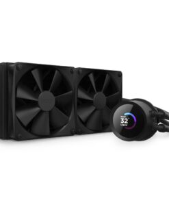NZXT Kraken 240 - 240mm AIO CPU Liquid Cooler - Customizable 1.54" Square LCD Display for Images, Performance Metrics and More - High-Performance Pump - 2 x F120P Fans - Black