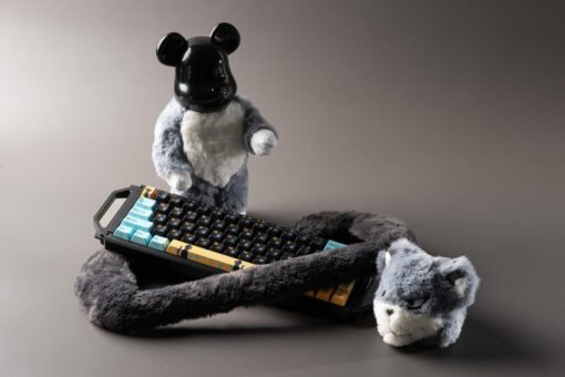 DRY STUDIO PETBRICK 65 2.4G Wireless Gaming Keyboard 65%, World's First Fluffy, Pettable Custom Mechanical Leaf Spring Keyboard, Switch Between Two Styles Any Time, Calico - Image 3