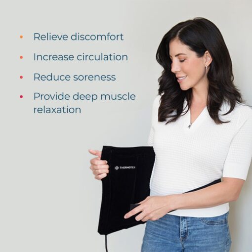 Thermotex–Far Infrared Premium Heating Pad – Platinum – Pain Relief – Warms and Relaxes Muscles – Large Size for Back, Shoulder, Arms and Legs – 17 in. x 13 in. - Image 7