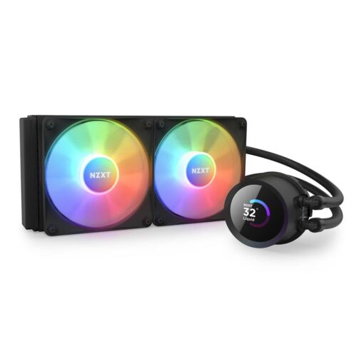NZXT Kraken 240 RGB - RL-KR240-B1-240mm AIO CPU Liquid Cooler - Customizable 1.54" Square LCD Display for Images, Performance Metrics and More - 2 x F120 RGB Core Fans - Black - Image 6
