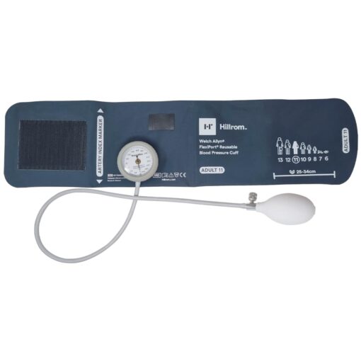 Welch Allyn DS44-MC DuraShock DS44 Integrated Aneroid Sphygmomanometer, Gear Free, Shock Resistant, Inflation Bulb and Valve, FlexiPort Reusable, 1-Tube Cuffs (Pack of 4) - Image 2