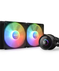 NZXT Kraken 240 RGB - 240mm AIO CPU Liquid Cooler - Customizable 1.54" Square LCD Display for Images, Performance Metrics - High-Performance Pump - 2 x F120 RGB Core Fans - Black