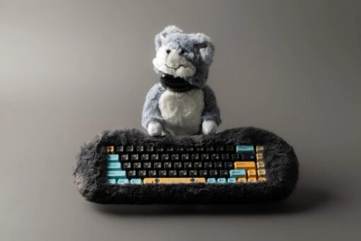 DRY STUDIO PETBRICK 65 2.4G Wireless Gaming Keyboard 65%, World's First Fluffy, Pettable Custom Mechanical Leaf Spring Keyboard, Switch Between Two Styles Any Time, Odd Eye - Image 2