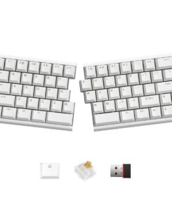 NocFree Wireless Ergonomic Split Mechanical Keyboard - Tactile, Hot-Swappable, Compact 60% Layout, Programmable for Mac & Windows, PBT Keycaps(Standard Version)