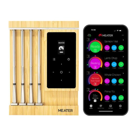 MEATER Pro XL: Wireless Smart Meat Thermometer | 4 Multi-Sensor Probes | Bluetooth & WiFi | 1000°F Heat Resistance | Certified Accuracy for BBQ, Oven, Grill, Smoker, Air Fryer, Deep Fryer, Sous Vide