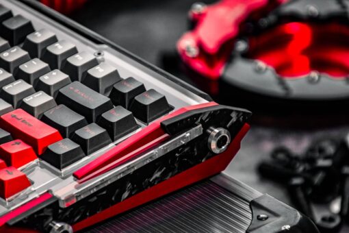 Black Diamond RT Hall Effect Magnetic Gaming Keyboard 75%, 0.04mm Accuracy, 8k Polling Rate, 0.25ms Latency, Leaf Spring Mount Mechanical Feel, Custom Fixed-Wall Magnetic Switch, Shadow Crimson - Image 3