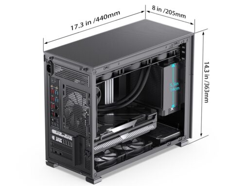 JONSBO D31 MESH SC Black Micro ATX PC Case with Screen, M-ATX/ITX Motherboard/Support RTX 4090(335-400mm) GPU 360/280AIO,Power ATX/SFX: 100mm-220mm Multiple Tool-Free Design Computer case - Image 4
