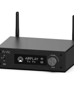 Arylic H50 Hi-Fi 50W*2 WiFi Audio Amplifier with Bluetooth aptX HD, HDMI ARC, AirPlay 2 and Spotify Streaming for Wireless Home Music. Support for transmitting and Receiving Music