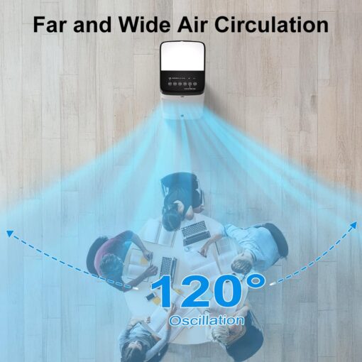 Uthfy Portable Air Conditioners, 3 In 1 Swamp Cooler with 6 Ice Packs, Evaporative Air Cooler with 120°Oscillation, 12H Timer, 3 Speeds, 4 Modes, Remote, Cooling Fan for Bedroom, Living Room, Office - Image 5