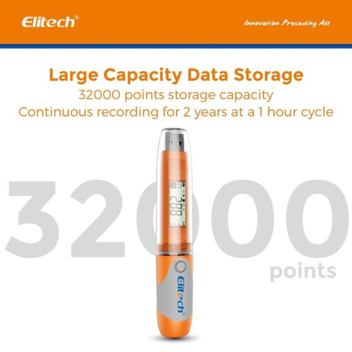 Elitech RC-51H USB Temperature Data Logger Reusable Digital Recorder Medical Refrigerator Thermometer Programmable Monitor 32000 Points High Accuracy (5 Packs) - Image 8