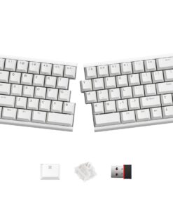 NocFree Wireless Ergonomic Split Mechanical Keyboard - Linear, Hot-Swappable, Compact 60% Layout, Programmable for Mac & Windows, PBT Keycaps(Standard Version)