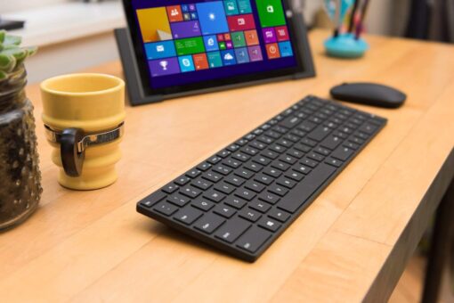 Microsoft Designer Bluetooth Desktop Keyboard and Mouse - Black. Utra-Thin, Wireless, Bluetooth Keyboard and Mouse Combo. Works with Bluetooth Enabled PCs/Mac - Image 3