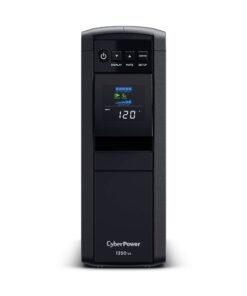 CyberPower CP1350PFCLCD PFC Sinewave UPS System, 1350VA/880W, 12 Outlets, AVR, Mini-Tower
