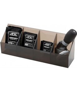 ADC Multikuf 705 Pediatric Multicuff Kit with 804 Palm Aneroid Sphygmomanometer, Infant, Child and Small Adult Blood Pressure Cuffs (9-27 cm), Plexiglass Tray, Black
