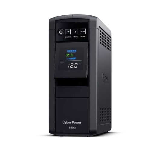 CyberPower CP850PFCLCD PFC Sinewave UPS System, 850VA/510W, 10 Outlets, AVR, Mini-Tower - Image 7