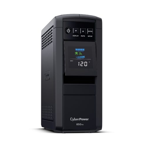 CyberPower CP850PFCLCD PFC Sinewave UPS System, 850VA/510W, 10 Outlets, AVR, Mini-Tower - Image 9