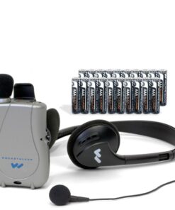 Williams Sound PockeTalker Ultra Duo Sound Amplifier with Headphone & Earbud, Year Supply of Batteries