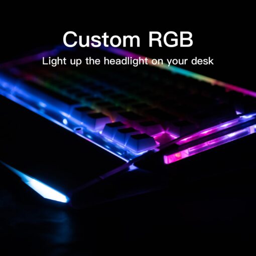 DRY STUDIO Black Diamond 75% RGB Wireless Mechanical Gaming Keyboard, 2.4G 2ms Latency, Tri-Mode Connection, Leaf Spring Mount, Custom Internals, Hotswapable Switch - Image 3