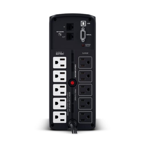 CyberPower CP850PFCLCD PFC Sinewave UPS System, 850VA/510W, 10 Outlets, AVR, Mini-Tower - Image 8