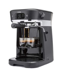 Mr. Coffee All-in-One Occasions Specialty Pods Coffee Maker, 10-Cup Thermal Carafe, and Espresso with Milk Frother and Storage Tray, Black