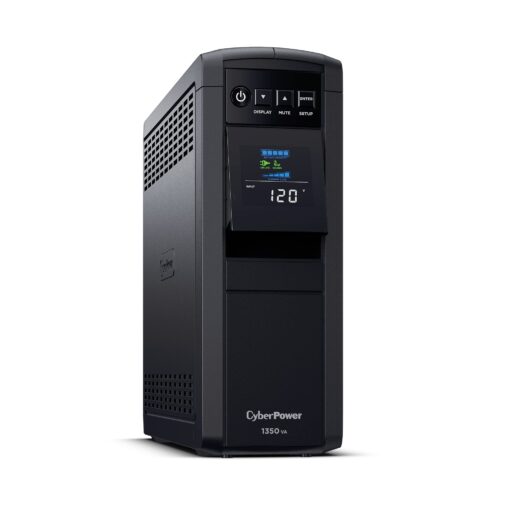 CyberPower CP1350PFCLCD PFC Sinewave UPS System, 1350VA/880W, 12 Outlets, AVR, Mini-Tower - Image 9