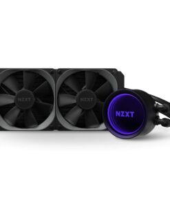 NZXT Kraken X53 240mm - RL-KRX53-01 - AIO RGB CPU Liquid Cooler - Rotating Infinity Mirror Design - Improved Pump-Powered By CAM V4-RGB Connector-Aer P 120mm Radiator Fans (2 Included), Black, X Gen 3