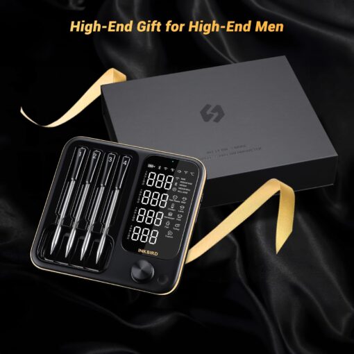 Wireless Meat Thermometer with 4 Probes, Inkbird Wifi BluetoothThermometer Digital Wireless for Rotisserie Grill Oven,Unlimited Range Dishwasher Waterproof Bluetooth Meat Thermometer for iOS & Android - Image 4