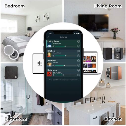 Arylic Stereo WiFi and Bluetooth 5.0, 2-Channel Class D Wireless Mini Home Amplifier for Speakers with spotify, airplay 1, Multi-Room/multizone Digital Audio Amp-Up2stream A30 + - Image 3