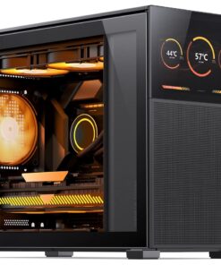 JONSBO D31 MESH SC Black Micro ATX PC Case with Screen, M-ATX/ITX Motherboard/Support RTX 4090(335-400mm) GPU 360/280AIO,Power ATX/SFX: 100mm-220mm Multiple Tool-Free Design Computer case