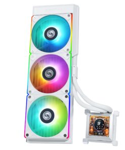 Lian Li Hydroshift 360 AIO - Pre-Installed 3 ARGB Fans, Side-Mounted Coolant Pathway, 2.88” LCD Screen 480 x 480 Res. Captured Images & Recorded Videos -LGA 1851,1700, 1200, AM5, AM4-White (HSLCD36RW)