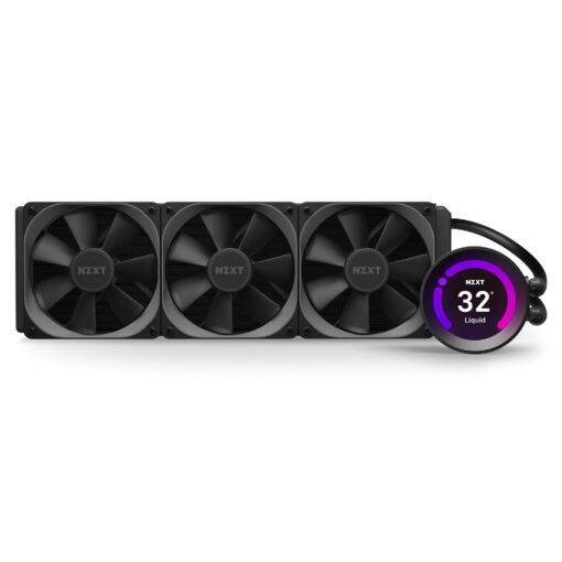NZXT Kraken Z73 360mm - RL-KRZ73-01 - AIO RGB CPU Liquid Cooler - Customizable LCD Display - Improved Pump - Powered by CAM V4 - RGB Connector - Aer P 120mm Radiator Fans (3 Included) ,Black - Image 8
