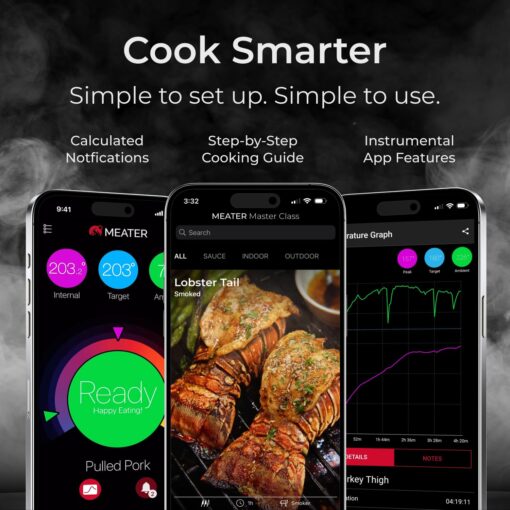 MEATER Pro XL: Wireless Smart Meat Thermometer | 4 Multi-Sensor Probes | Bluetooth & WiFi | 1000°F Heat Resistance | Certified Accuracy for BBQ, Oven, Grill, Smoker, Air Fryer, Deep Fryer, Sous Vide - Image 8