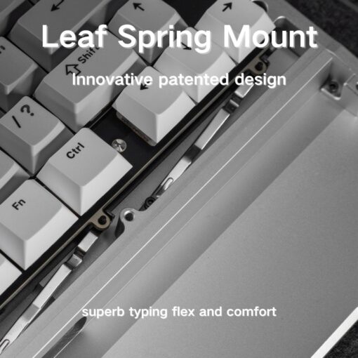 DRY STUDIO Black Diamond 75% RGB Wireless Mechanical Gaming Keyboard, 2.4G 2ms Latency, Tri-Mode Connection, Leaf Spring Mount, Custom Internals, Hotswapable Switch - Image 6