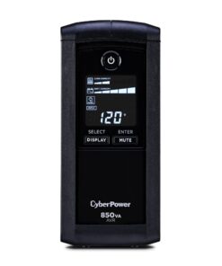 CyberPower CP850AVRLCD Intelligent LCD UPS System, 850VA/510W, 9 Outlets, AVR, Mini-Tower
