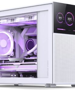 JONSBO D31 MESH SC White Micro Computer Case with Screen, M-ATX/ITX Mainboard/Support RTX 4090(335-400mm) GPU 360/280AIO,Power ATX/SFX: 100mm-220mm Multiple Tool-Free Design pc case