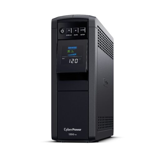 CyberPower CP1350PFCLCD PFC Sinewave UPS System, 1350VA/880W, 12 Outlets, AVR, Mini-Tower - Image 7