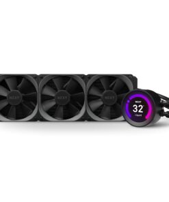 NZXT Kraken Z73 360mm - RL-KRZ73-01 - AIO RGB CPU Liquid Cooler - Customizable LCD Display - Improved Pump - Powered by CAM V4 - RGB Connector - Aer P 120mm Radiator Fans (3 Included) ,Black