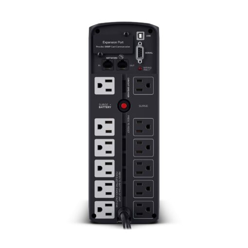 CyberPower CP1500PFCLCD PFC Sinewave UPS System, 1500VA/1000W, 12 Outlets, AVR, Mini Tower,Black - Image 7