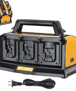20V Max Battery Rapid Meanwhile Fast Charger 6-Ports,Charger Station for Dewalt 20V/60v Max Battery,Simultaneous Charging of 6 Port Each 3A,Compatible with Dewalt 12V/20V 60V Multi Battery Tools