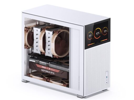 JONSBO D41 MESH SC White ATX Computer Case with Screen,ATX PC Case/Support RTX 4090(335-400mm) GPU 360/280AIO,Power A-TX/SFX: 100mm-220mm Multiple Tool-Free Design,White - Image 4